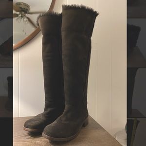 Vintage Moschino Fur Lined Tall Boots Size 8 Women’s